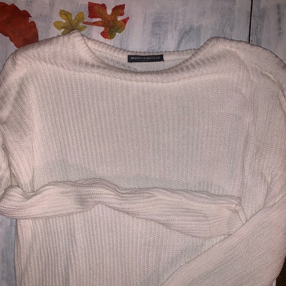 Brandy Melville white knit sweater